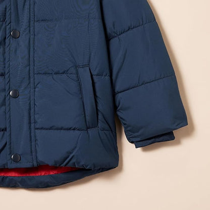 Amazon Essentials Babies, Toddlers, and Boys' Heavyweight Hooded Puffer Jacket