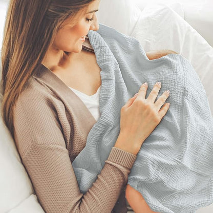 Muslin Swaddle Blankets for Newborn, 3 Pack Breathable Soft Receiving Blanket, Large 38 x 40 inches Swaddle Wrap Burping Clothes Diapers, Essentials Infant Shower Items, Toddler Gift (Cute Country)