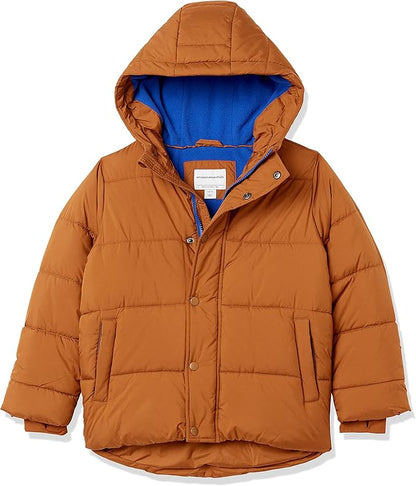 Amazon Essentials Babies, Toddlers, and Boys' Heavyweight Hooded Puffer Jacket