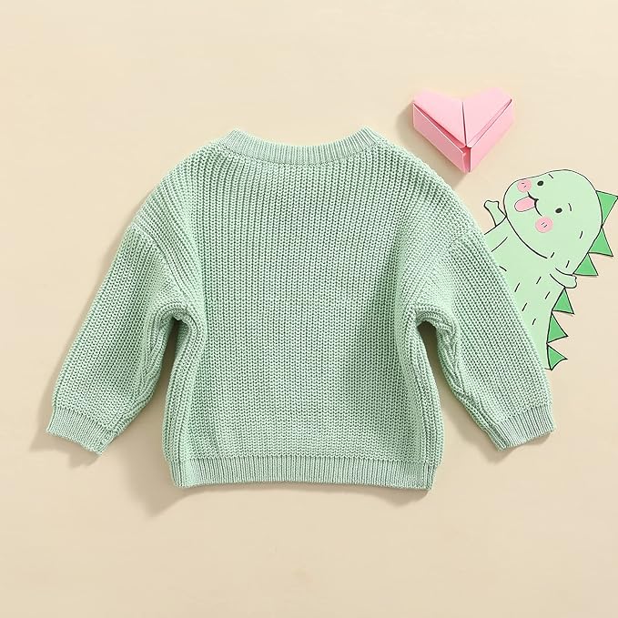 Newborn Baby Boy Girl Knit Sweater Long Sleeve Solid Winter Warm Sweatshirt Top Outfit Infant Toddler Fall Clothes