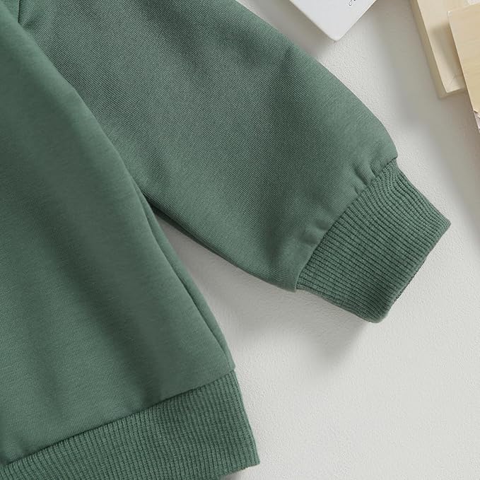 Murnouche Toddler Baby Boy Fall Winter Outfits Letter Crewneck Sweatshirt Casual Pants 2Pcs Clothes Set