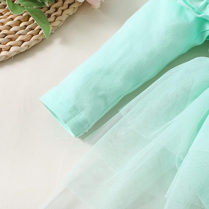 Baby Girl Clothes Infant Ruffle Sleeve Romper Dress Newborn Solid Tutu Skirt Sets Jumpsuit Headband Outfit