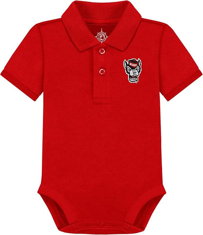 Creative Knitwear College Baby Polo Bodysuit Solid - Team Logo, Multiple Colors, for Boys & Girls (0-12 Months)