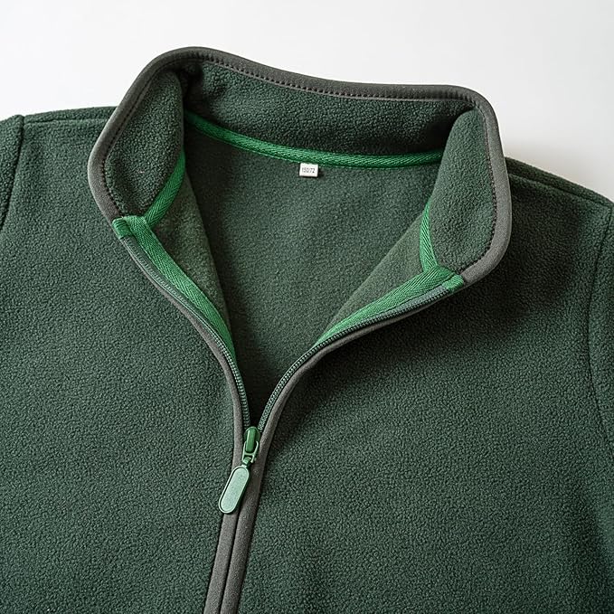 Toddler Fleece Jacket Kids Lightweight Outerwear Boys Girls Long Sleeve Fall Spring Coat 2-12 Years