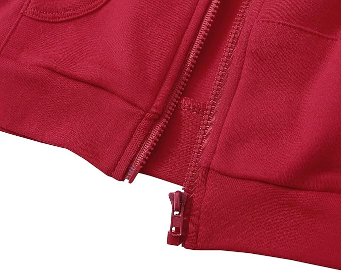 ROMPERINBOX Baby Hoodie for Boy Girl, Full Zip-up Lightweight Thin Jackets Coat Sweatshirts 0-24 Months