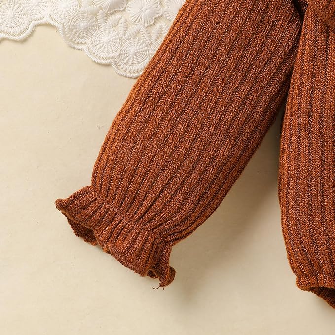 GRNSHTS Newborn Baby Girl Clothes Ruffle Rompers Toddler Fall Outfits for Girls Set Little Girl Fall Winter Clothing