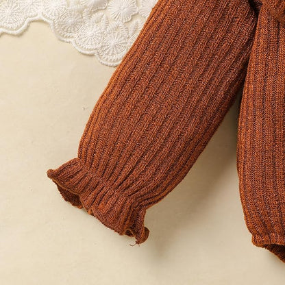 GRNSHTS Newborn Baby Girl Clothes Ruffle Rompers Toddler Fall Outfits for Girls Set Little Girl Fall Winter Clothing