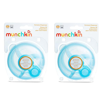 Munchkin® Formula Dispenser, BPA Free, 3 9oz Sections, Blue, 2 Pack