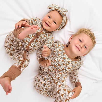 Little Sleepies Pajamas for Baby Boys & Girls, Viscose from Bamboo Baby Pajamas, Preemie & Newborn Sleepers, 2-Way Zipper PJs