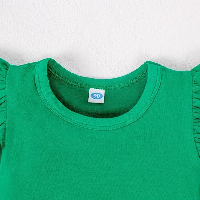 Magic Park 0-24M Infant Girl Romper Baby Girls Solid Color Bodysuit Toddler Ruffle Jumpsuit Shirts Casual Tops Baptism Shirt