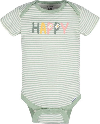 Gerber baby-girls 8-pack Short Sleeve Onesies Bodysuits