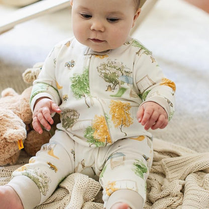 Burt's Bees Baby Boys Sleep and Play PJs, 100% Organic Cotton One-Piece Zip Front Romper Jumpsuit Pajamas