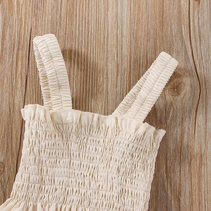 Newborn Baby Girl Bodysuit Sleeveless Halter Frill Romper One-piece Jumpsuit with Headband Summer Clothes Set