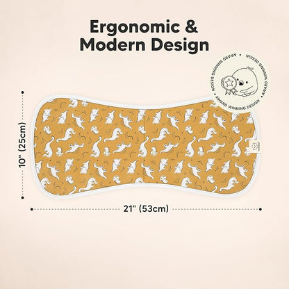 Organic Burp Cloths Baby Boy & Girl - 5-Pack Super Absorbent Cotton Burping Cloths for Babies, Soft & Plush Newborn Spit Up Rags, Infant Towels for Milk Spit Up, Unisex, Large 21" x 10" (Mesozoic)