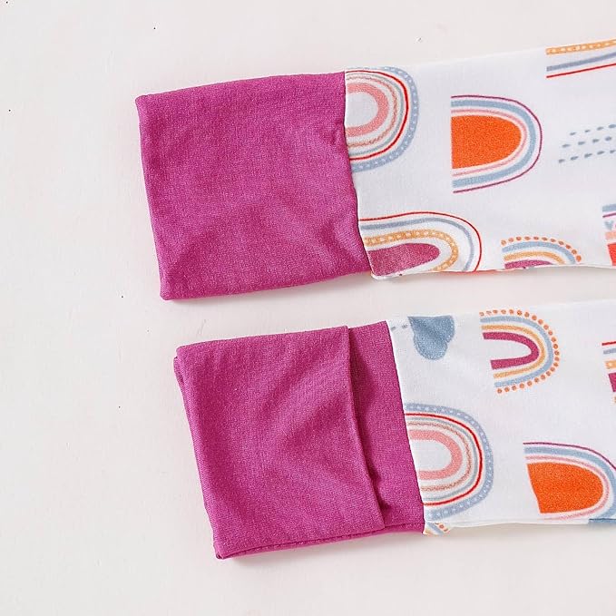 OPAWO Bamboo Baby Pajamas 3 Pack, 2 Way Zipper Newborn Footie Pajamas with Mitten Cuffs, Bamboo Sleepers for Baby Girl Onesie