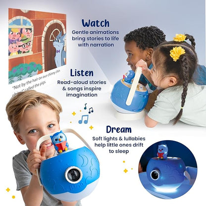Kids Book Projector - 5 Read-Aloud Stories, 5 Songs, Night Light & Soothing Dream Music | Children Ages 3+ Storytime Projector for Kids & Toddlers | Educational Toys, Owl
