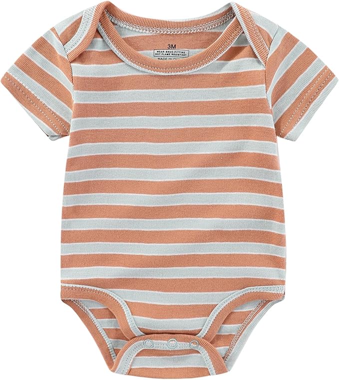 Baby Bodysuit and Pant Set Summer Ribbed Mix Match Infant Boy Girl Clothes Outfits