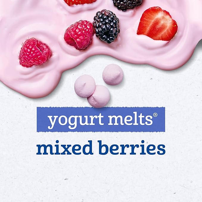 Gerber Yogurt Melts Freeze-Dried Yogurt Snack, Mixed Berries 1 Ounce (Pack of 7)