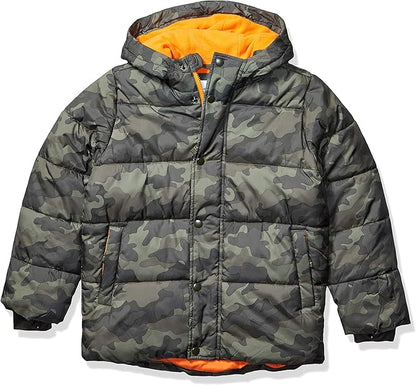 Amazon Essentials Babies, Toddlers, and Boys' Heavyweight Hooded Puffer Jacket