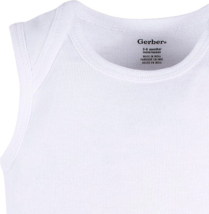 Gerber Baby Girls Multi-Pack Sleeveless Onesies Bodysuit