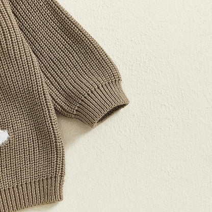 Baby Girl Cardigan Sweater Toddler Goose Embroidered Button Down Knit Sweaters Fall Winter Knitwear Jacket Clothes