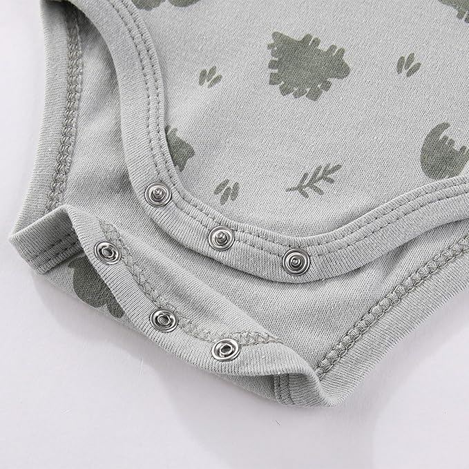 Baby Boy Girl Bodysuit 5 Pack Cotton Short Sleeve Romper Soft Baby Clothes Outfit 0-12 Month