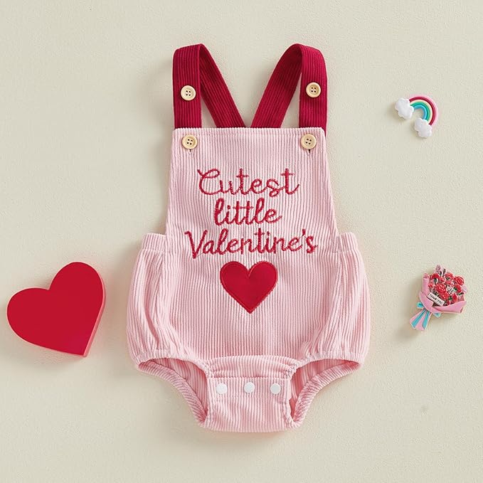 Valentines Day Infant Baby Girls Romper Outfit Newborn 3 6 12 18 Months Girl Jumpsuit Overall Spring Clothes