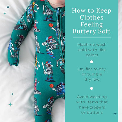 Posh Peanut Convertible Baby Sleepers - Girls Footless Baby Pajamas with 2 Way Zipper for Easy Diaper Changes