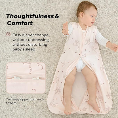 JELLYMONI Baby Sleep Sack 12-18 Months Wearable Blanket for Baby, 100% Cotton 3 Pack Infant Toddler Sleeping Sack Lightweight Soft 2-Way Zipper Sleepsack