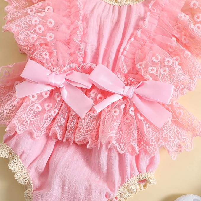 Baby Girl Clothes Floral Boho Lace Romper Bodysuit Romper Jumpsuit Summer Outfit Summer Baby Clothes Girls
