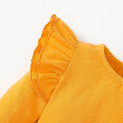 Baby Girl Solid Color Romper Infant Ruffle Sleeve Bodysuit One Piece Outfit Toddler Jumpsuit clothes