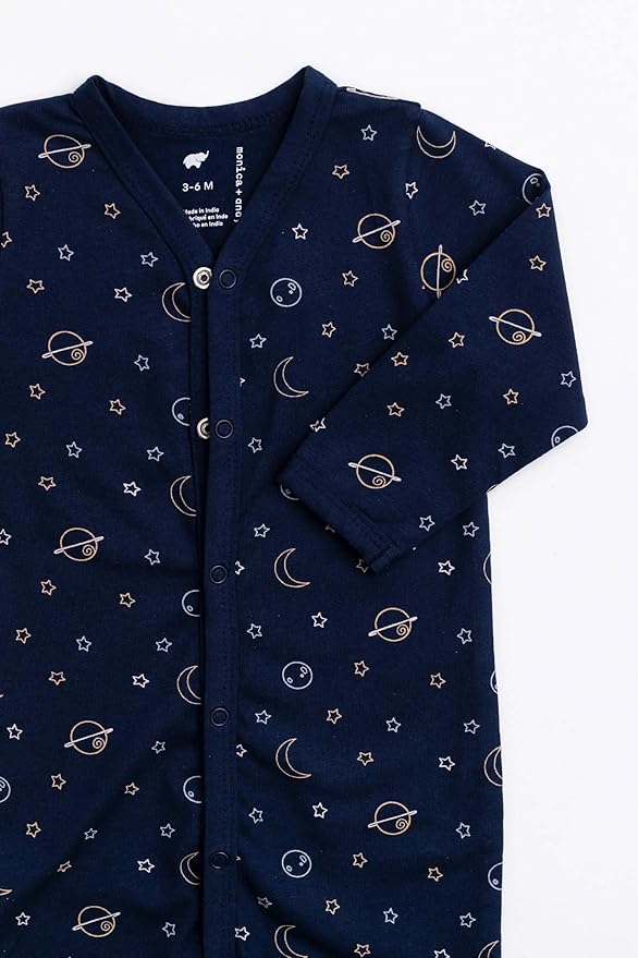 monica + andy On the Go Baby One Piece, 100% Organic Baby Clothes for Girls & Boys, Sizes For Preemie, Newborn, & Infant