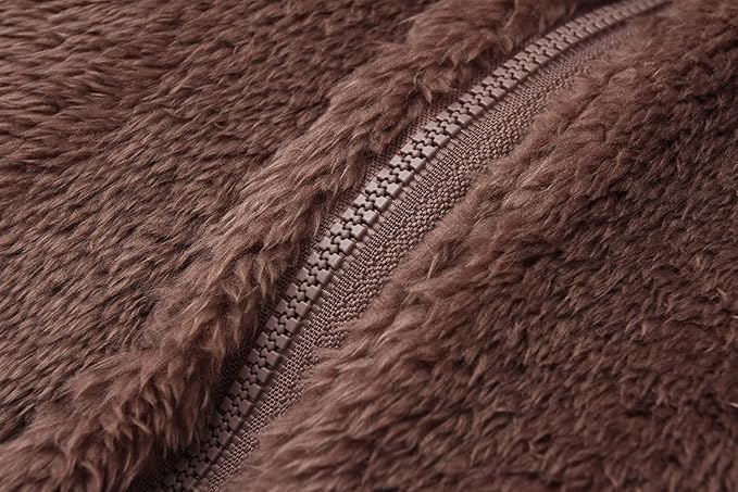 Baby Furry Jumpsuit Infant Bear Onesies Zipper Long Sleeve One-Piece Romper Hoodie Baby Outwear Snowsuit