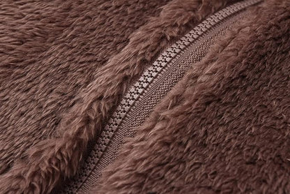 Baby Furry Jumpsuit Infant Bear Onesies Zipper Long Sleeve One-Piece Romper Hoodie Baby Outwear Snowsuit