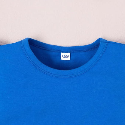 12M-14Y Toddler Baby Girls T Shirt Solid Color Blouse Ruffle Top Cotton Casual Tees Plain Shirt