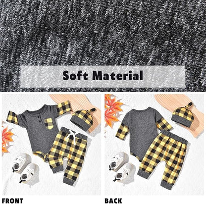 Aalizzwell Newborn Infant Baby Boys Fall Winter Outfit