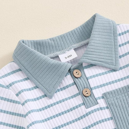 Newborn Baby Boy Girl Clothes Ribbed Knitted Long Sleeve Romper Pants Solid Cotton Infant Fall Winter Outfits 2Pcs