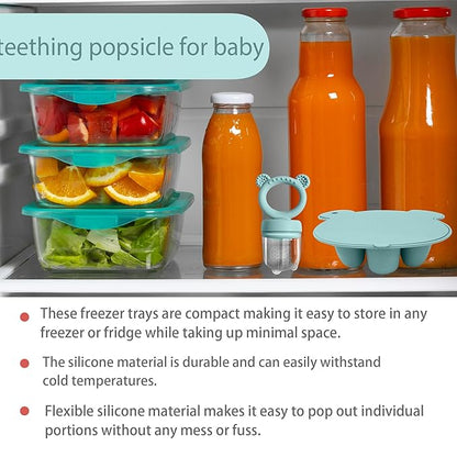 Baby Food Freezer Tray and Teething Popsicle Molds – The Perfect Solution for Your Little One's Teething and Feeding Needs