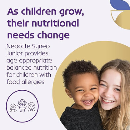 Nutricia Neocate Syneo Junior - Hypoallergenic, Dairy-free, Amino Acid-Based Formula for 1+ Years - For Toddlers, Kids & Teens - Powdered Formula - Syneo Junior - 14.1 oz can (Case of 1)