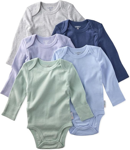 Blake 5-Pack Long Sleeve Bodysuits 100% Organic Cotton Baby Boys & Girls