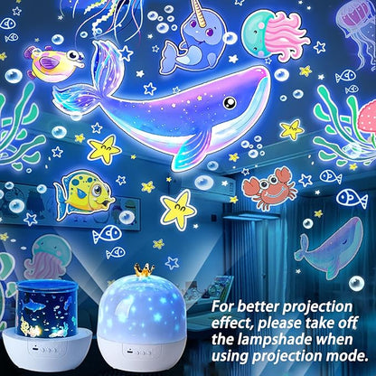 15 Sets of Films,Projector Night Light for Kids, Light Projector for Kids Room,Baby Star Projectors for Ceiling with 360° Rotating,Ceiling Projectors for Kid Boys and Girls Room Decor