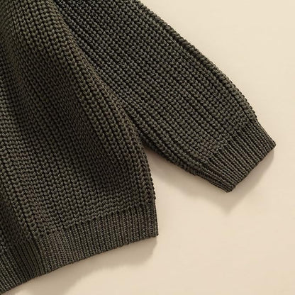 Newborn Baby Boy Girl Knit Sweater Long Sleeve Solid Winter Warm Sweatshirt Top Outfit Infant Toddler Fall Clothes