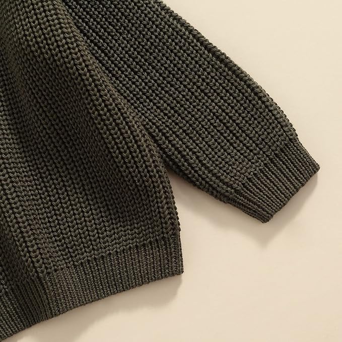 Newborn Baby Boy Girl Knit Sweater Long Sleeve Solid Winter Warm Sweatshirt Top Outfit Infant Toddler Fall Clothes