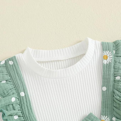 Newborn Baby Girl Clothes Corduroy Floral Bow O Neck Long Sleeve Romper Infant Jumpsuit Cute Outfits Headband