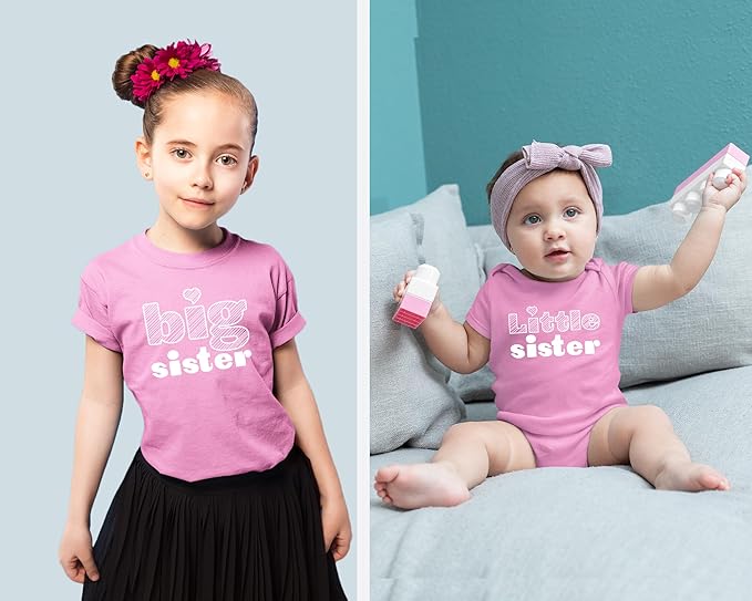 Unordinary Toddler Big Sister Little Sister Outfits Matching Shirts Sibling Gifts girls newborn baby set