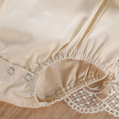 Sasaerucure Infant Baby Girl Summer Outfits Sleeveless Dress Romper Lace Tutu Onesie One Piece Ruffle Bodysuit