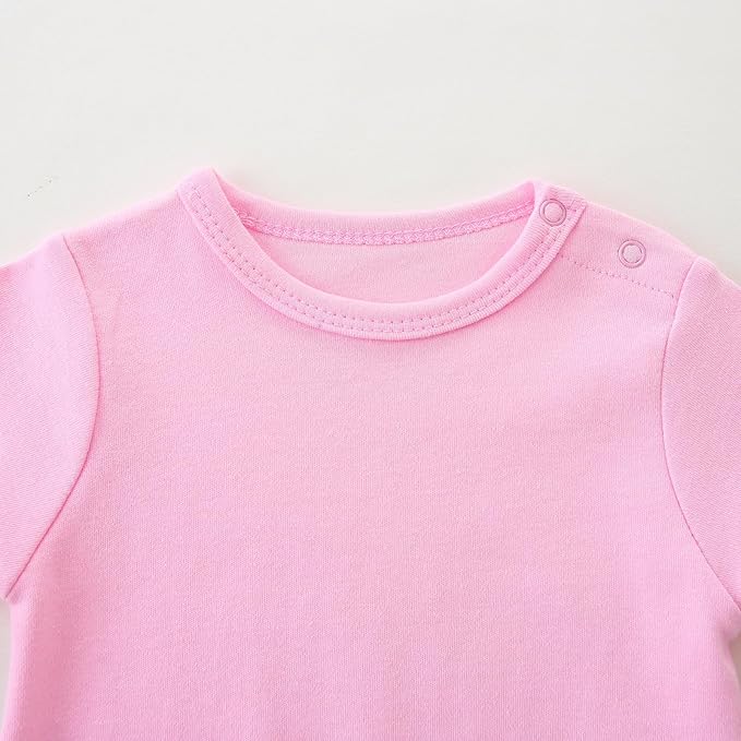 Unisex Baby Onesie, Long Sleeve 100% Cotton Baby Clothes, Baby Footless Jumpsuit