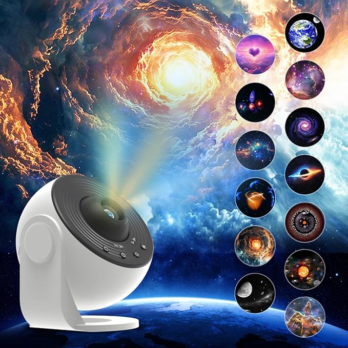 Galaxy Star Light Projector for Bedroom, XFWOJOO Upgrade 13 in 1 Planetarium Projector Ceiling Night Light Milky Way Lighting with Timer, LED Space Galaxy Lamp Room Decor for Adults Kids Gifts