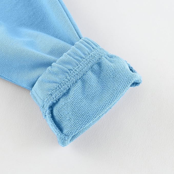 Fullfamous Baby and Toddler Boys 100% Cotton 2 Piece Long Sleeve Sweatshirt and Sweatpant Jogger Pants Set Newborn-4T