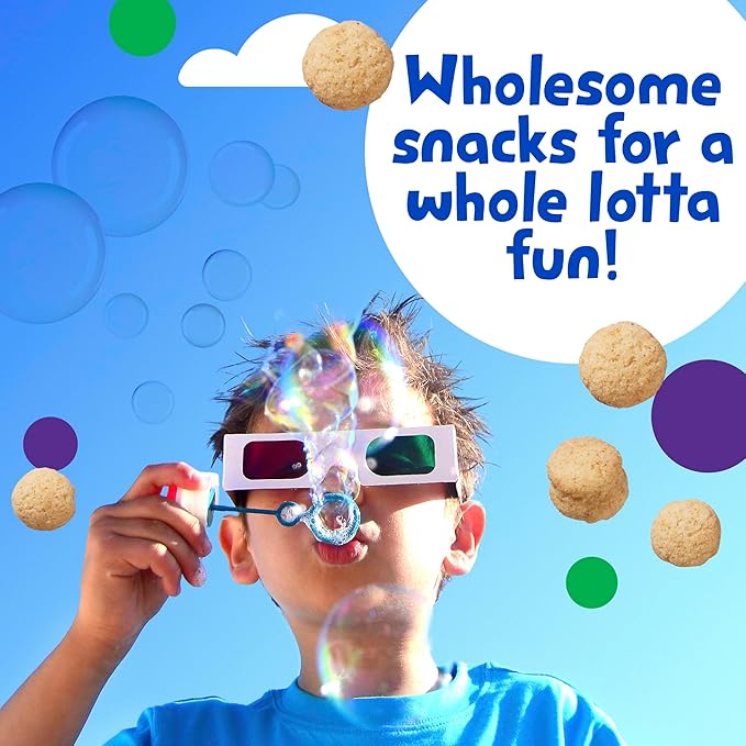 Get'ems! from Gerber, Snacks for Kids, Apple Cinnamon Roundos Puffs, Made with Whole Grain Quinoa, Calcium to Support Strong Bones - 5 pack